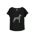 thumbnail image 1 of Thread Tank Great Dane Dog Silhouette Women's Relaxed Slouchy Dolman T-Shirt Tee Heather Black 3X-Large, 1 of 4