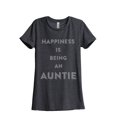thumbnail image 1 of Thread Tank Happiness Auntie Women's Relaxed Crewneck T-Shirt Tee Charcoal X-Large, 1 of 4