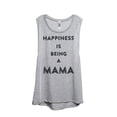 thumbnail image 1 of Thread Tank Happiness Mama Women's Sleeveless Muscle Tank Top Sport Grey Small, 1 of 3