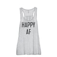 thumbnail image 1 of Thread Tank Happy AF Women's Fashion Sleeveless Flowy Racerback Tank Top Sport Grey 2X-Large, 1 of 5