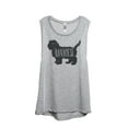 thumbnail image 1 of Thread Tank Havanese Dog Silhouette Women's Sleeveless Muscle Tank Top Sport Grey Small, 1 of 4