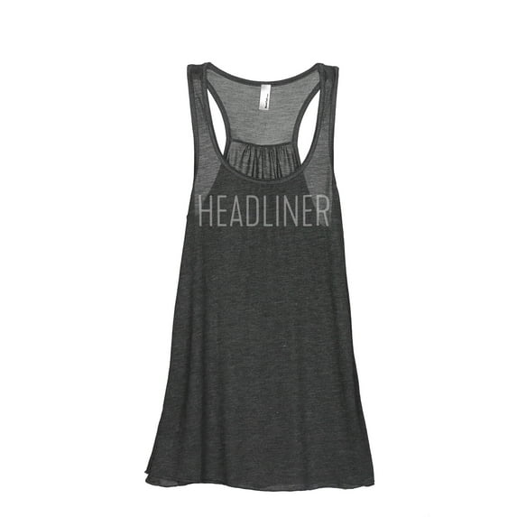 Thread Tank Headliner Women's Sleeveless Flowy Racerback Tank Top Charcoal 2X-Large