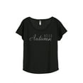 thumbnail image 1 of Thread Tank Hello Autumn Women's Relaxed Slouchy Dolman T-Shirt Tee Heather Black 2X-Large, 1 of 4