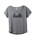 thumbnail image 1 of Thread Tank Hello Floral Womens Slouchy Shirt Tee Heather Grey Medium, 1 of 2