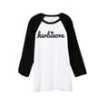 thumbnail image 1 of Thread Tank Herbivore Unisex 3/4 Sleeves Baseball Raglan White Black Small, 1 of 4