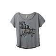 thumbnail image 1 of Thread Tank Hey Hello Howdy Women's Relaxed Slouchy Dolman T-Shirt Tee Heather Grey Medium, 1 of 4