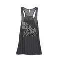 thumbnail image 1 of Thread Tank Hey Hello Howdy Women's Sleeveless Flowy Racerback Tank Top Charcoal Large, 1 of 5