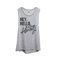 thumbnail image 1 of Thread Tank Hey Hello Howdy Women's Sleeveless Muscle Tank Top Sport Grey Small, 1 of 4