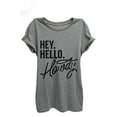 thumbnail image 1 of Thread Tank Hey Hello Howdy Womens Relaxed T-Shirt Heather Grey Medium, 1 of 3