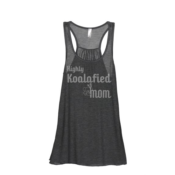 Thread Tank Highly Koalafied Mom Women's Sleeveless Flowy Racerback Tank Top Charcoal Small
