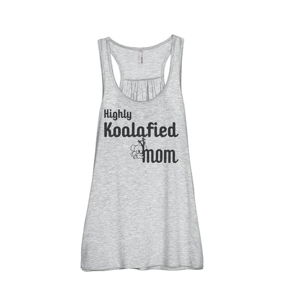 Thread Tank Highly Koalafied Mom Women's Sleeveless Flowy Racerback Tank Top Sport Grey 2X-Large