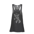 thumbnail image 1 of Thread Tank Hipster Giraffe Women's Sleeveless Flowy Racerback Tank Top Charcoal Small, 1 of 5
