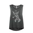 thumbnail image 1 of Thread Tank Hipster Giraffe Women's Sleeveless Muscle Tank Top Charcoal X-Large, 1 of 4