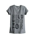 thumbnail image 1 of Thread Tank Hold The Door Women's Relaxed V-Neck T-Shirt Tee Heather Grey Small, 1 of 4