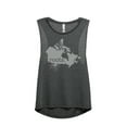 thumbnail image 1 of Thread Tank Home Roots Country Canada Women's Sleeveless Muscle Tank Top Charcoal Small, 1 of 4