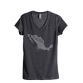 thumbnail image 1 of Thread Tank Home Roots Country Mexico Women's Relaxed V-Neck T-Shirt Tee Charcoal Small, 1 of 4