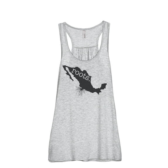 Thread Tank Home Roots Country Mexico Women's Sleeveless Flowy Racerback Tank Top Sport Grey Medium