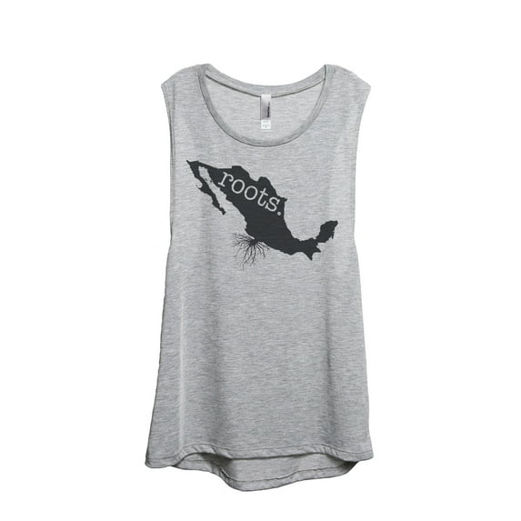 Thread Tank Home Roots Country Mexico Women's Sleeveless Muscle Tank Top Sport Grey X-Large