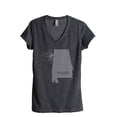 thumbnail image 1 of Thread Tank Home Roots State Alabama AL Women's Relaxed V-Neck T-Shirt Tee Charcoal 2X-Large, 1 of 4