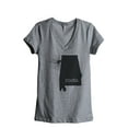 thumbnail image 1 of Thread Tank Home Roots State Alabama AL Women's Relaxed V-Neck T-Shirt Tee Heather Grey Small, 1 of 4