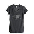 thumbnail image 1 of Thread Tank Home Roots State Alaska AK Women's Relaxed V-Neck T-Shirt Tee Charcoal 2X-Large, 1 of 4