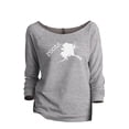 thumbnail image 1 of Thread Tank Home Roots State Alaska AK Women's Slouchy 3/4 Sleeves Raglan Sweatshirt Sport Grey Small, 1 of 3