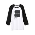 thumbnail image 1 of Thread Tank Home Roots State Arizona AZ Unisex 3/4 Sleeves Baseball Raglan White Black Small, 1 of 4
