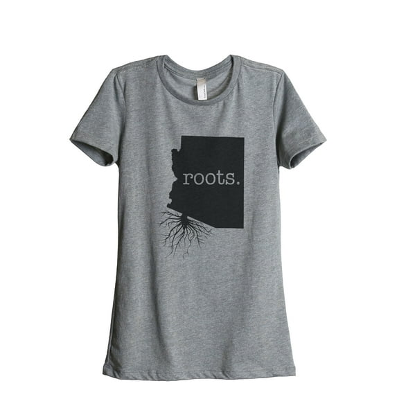 Thread Tank Home Roots State Arizona AZ Women's Relaxed Crewneck T-Shirt Tee Heather Grey Small