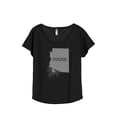 thumbnail image 1 of Thread Tank Home Roots State Arizona AZ Women's Relaxed Slouchy Dolman T-Shirt Tee Heather Black Medium, 1 of 4