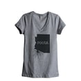 thumbnail image 1 of Thread Tank Home Roots State Arizona AZ Women's Relaxed V-Neck T-Shirt Tee Heather Grey X-Large, 1 of 4