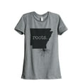thumbnail image 1 of Thread Tank Home Roots State Arkansas AR Women's Relaxed Crewneck T-Shirt Tee Heather Grey Small, 1 of 4