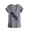 thumbnail image 1 of Thread Tank Home Roots State California CA Women's Relaxed V-Neck T-Shirt Tee Heather Grey Small, 1 of 4
