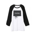 thumbnail image 1 of Thread Tank Home Roots State Colorado CO Unisex 3/4 Sleeves Baseball Raglan White Black Medium, 1 of 4