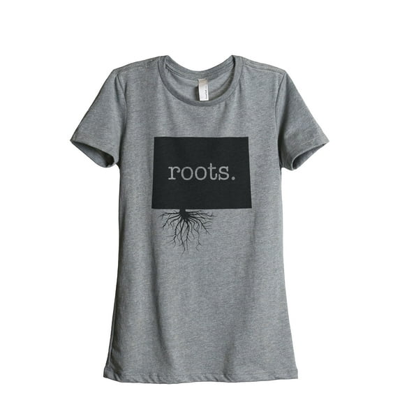 Thread Tank Home Roots State Colorado CO Women's Relaxed Crewneck T-Shirt Tee Heather Grey X-Large
