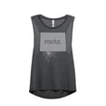 thumbnail image 1 of Thread Tank Home Roots State Colorado CO Women's Sleeveless Muscle Tank Top Charcoal Small, 1 of 4