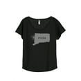 thumbnail image 1 of Thread Tank Home Roots State Connecticut CT Women's Relaxed Slouchy Dolman T-Shirt Tee Heather Black 2X-Large, 1 of 4