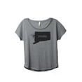 thumbnail image 1 of Thread Tank Home Roots State Connecticut CT Women's Relaxed Slouchy Dolman T-Shirt Tee Heather Grey X-Large, 1 of 4