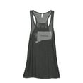 thumbnail image 1 of Thread Tank Home Roots State Connecticut CT Women's Sleeveless Flowy Racerback Tank Top Charcoal 2X-Large, 1 of 1