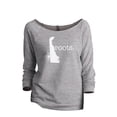 thumbnail image 1 of Thread Tank Home Roots State Delaware DE Women's Slouchy 3/4 Sleeves Raglan Sweatshirt Sport Grey Medium, 1 of 3