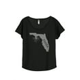 thumbnail image 1 of Thread Tank Home Roots State Florida FL Women's Relaxed Slouchy Dolman T-Shirt Tee Heather Black 3X-Large, 1 of 4