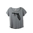 thumbnail image 1 of Thread Tank Home Roots State Florida FL Women's Relaxed Slouchy Dolman T-Shirt Tee Heather Grey Small, 1 of 4