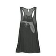 thumbnail image 1 of Thread Tank Home Roots State Florida FL Women's Sleeveless Flowy Racerback Tank Top Charcoal 2X-Large, 1 of 5