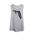 thumbnail image 1 of Thread Tank Home Roots State Florida FL Women's Sleeveless Muscle Tank Top Sport Grey Small, 1 of 4
