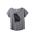thumbnail image 1 of Thread Tank Home Roots State Georgia GA Women's Relaxed Slouchy Dolman T-Shirt Tee Heather Grey Small, 1 of 4