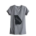 thumbnail image 1 of Thread Tank Home Roots State Georgia GA Women's Relaxed V-Neck T-Shirt Tee Heather Grey Small, 1 of 4