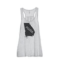 thumbnail image 1 of Thread Tank Home Roots State Georgia GA Women's Sleeveless Flowy Racerback Tank Top Sport Grey X-Large, 1 of 5