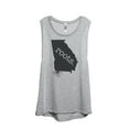 thumbnail image 1 of Thread Tank Home Roots State Georgia GA Women's Sleeveless Muscle Tank Top Sport Grey Small, 1 of 4