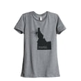 thumbnail image 1 of Thread Tank Home Roots State Idaho ID Women's Relaxed Crewneck T-Shirt Tee Heather Grey Small, 1 of 4