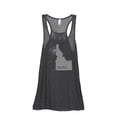 thumbnail image 1 of Thread Tank Home Roots State Idaho ID Women's Sleeveless Flowy Racerback Tank Top Charcoal Small, 1 of 5