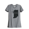 thumbnail image 1 of Thread Tank Home Roots State Indiana IN Women's Relaxed Crewneck T-Shirt Tee Heather Grey Small, 1 of 4